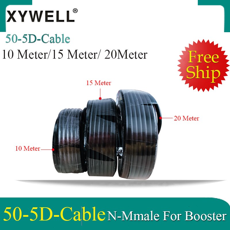 10/15/20/30Meter 50ohm Kabel Top 5D Coaxiale Kabel N Male naar N male voor 2g 3g 4g Signaal Booster Repeater en 4g Antennes