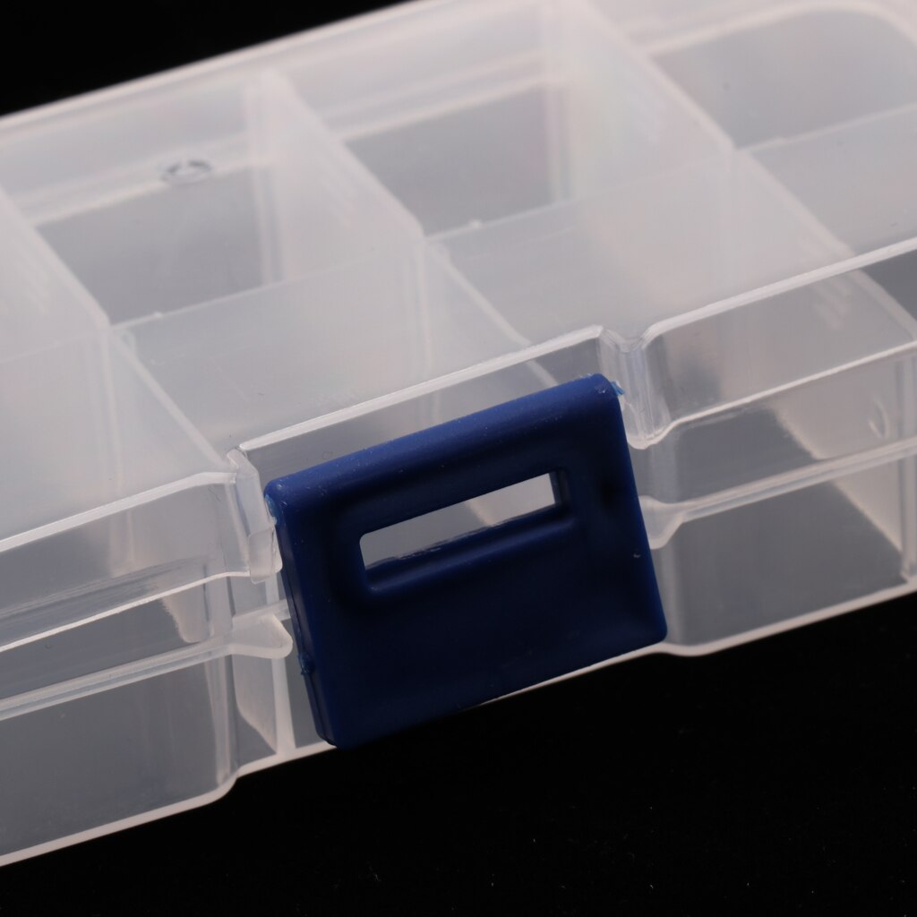2 pack of Double Sides 10 Slots Compartment Plastic Storage Box Clear Tool Case