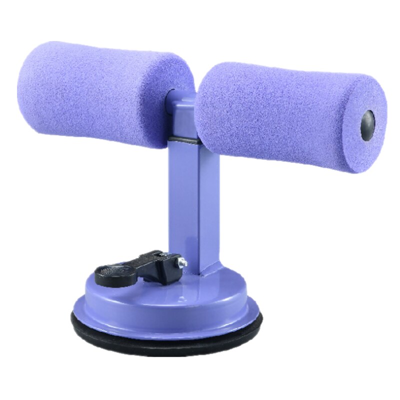 Adjustable Sit Up Bar Floor Assistant Exercise Equipment with Resistance band Home Gym Abdominals Core Workout Fitness Slimming: Purple A