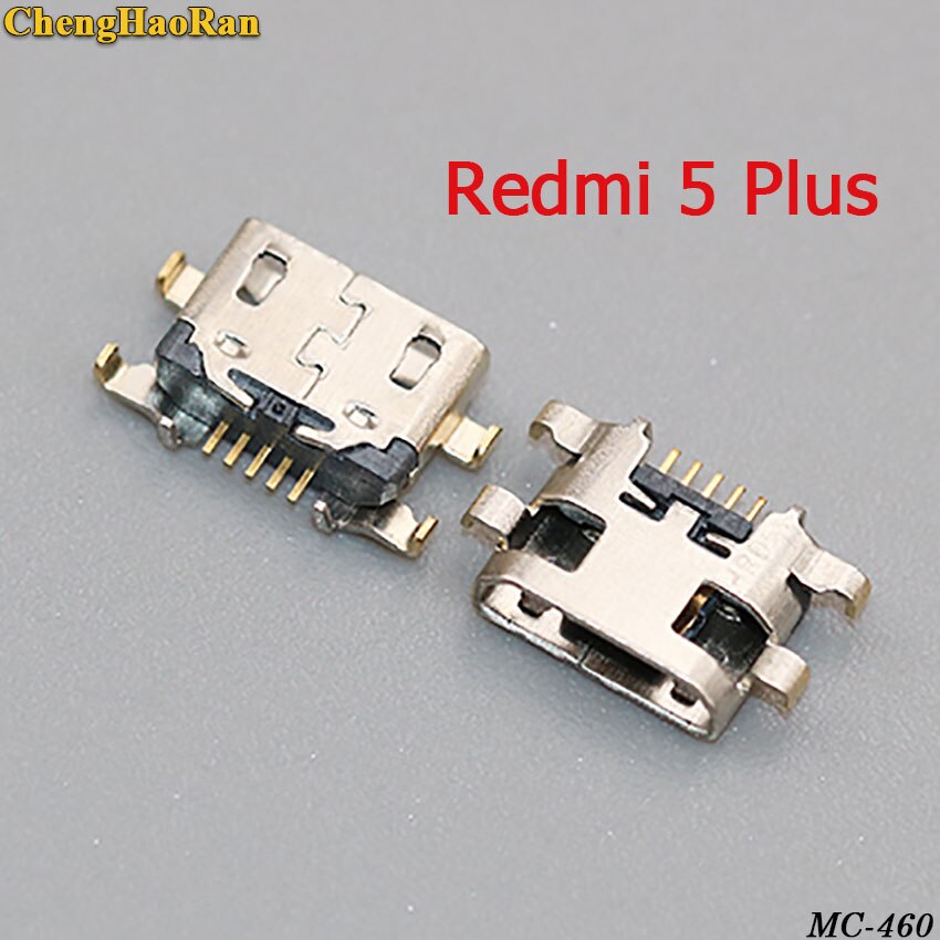 ChengHaoRan 5PCS 10PCS 5pin micro usb jack connector charging port socket female for xiaomi redmi 4A 4X 5 5A 5PLUS 6 6A 6PRO S2