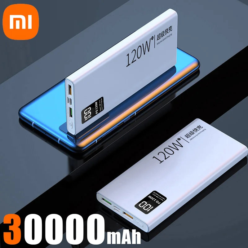 Xiaomi 120W Power Bank 50000mAh High Capacity Fast Charging Powerbank Portable Battery Charger For iPhone Samsung Huawei: Red