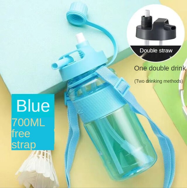 1L 2L 3L Large Capacity Sports Water Bottle Portable Debris Water Cup With Straw Outdoor Camping Picnic Climbing Water Bottle: C