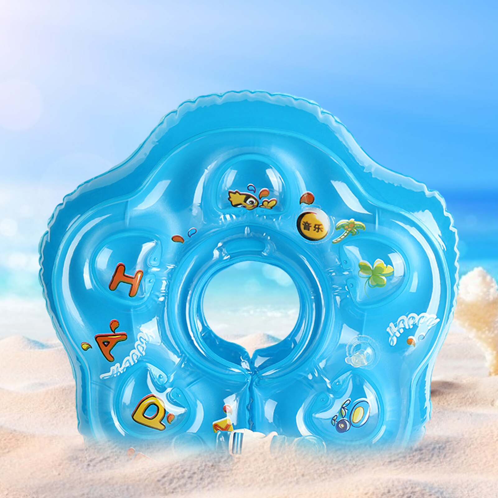 Inflatable Swimming Baby Accessories Neck Ring Float Soft Bathtub Ring Toy For Toddler Float Circle