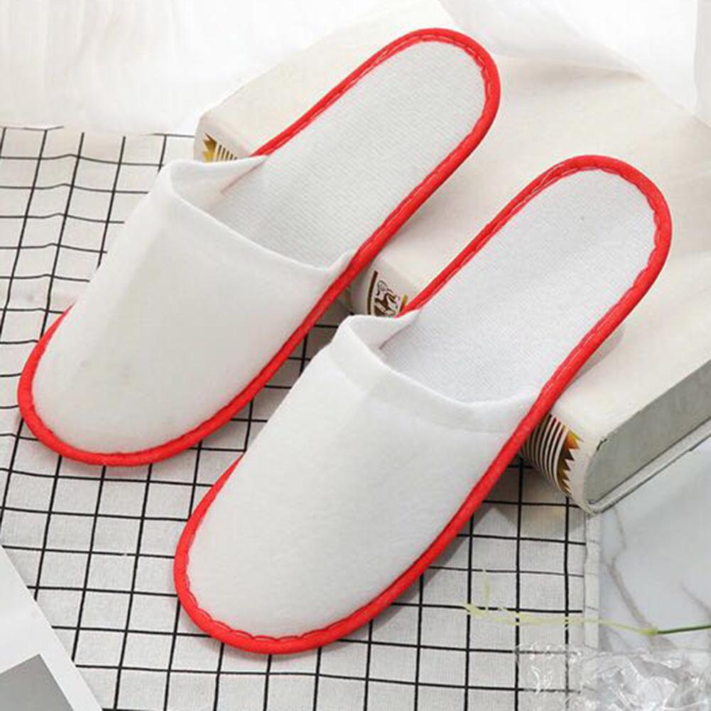 1/10 stuks thuisgasten hotel slippers reizen witte katoenen draagbare wegwerp slippers salon spa binnen slippers voor mannen en vrouwen