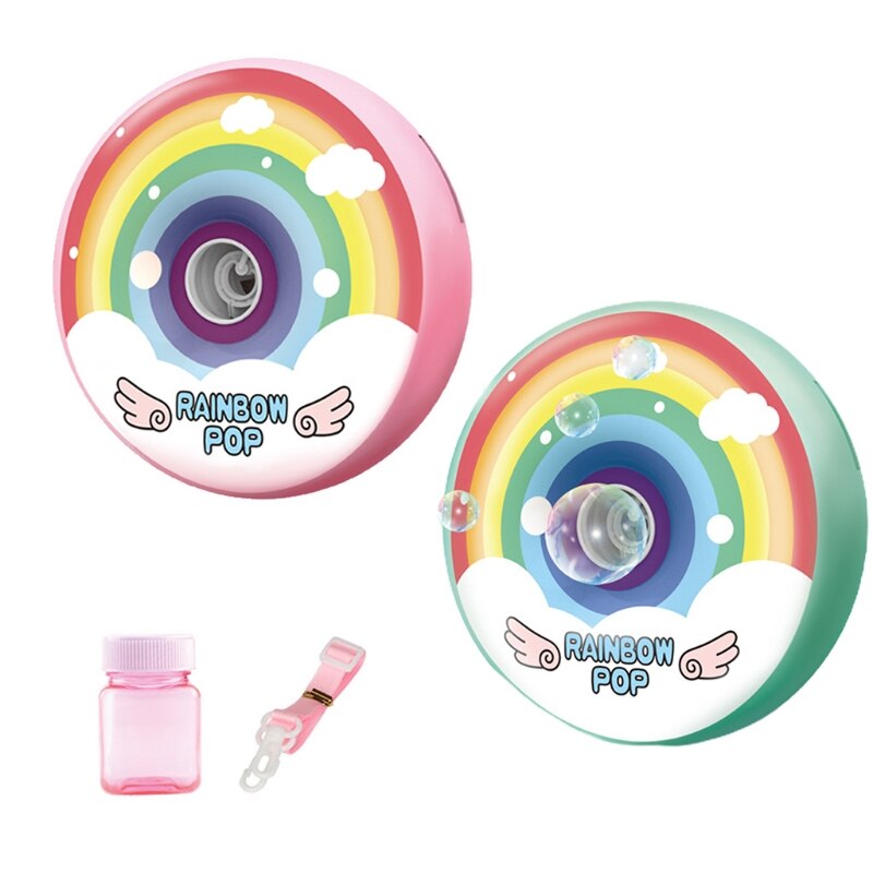 Elektrische Bubble Machine Regenboog Automatische Bubble Blower Met Muziek Licht Outdoor Game Kids Kinderen Speelgoed