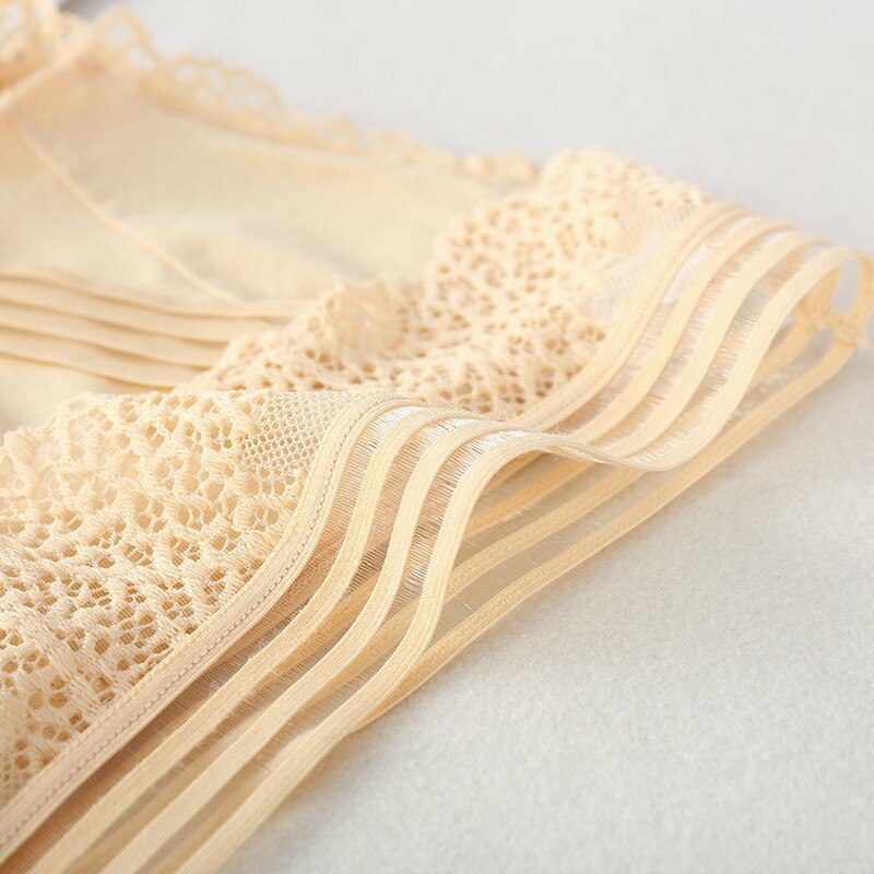 Women Lace Deep V-neck Bra Summer Tank Top Beauty Back Padded Bra Female Underwear For Women