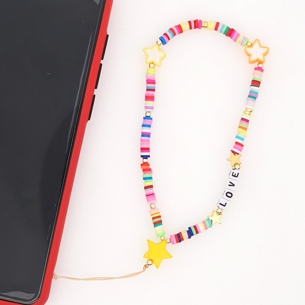 Go2Boho Pols Ketting Voor Telefoon Houder Zomer Strand Telefoon Chains Leuke Fruit Band Vrouwen Kleurrijke Polymeer Klei Heishi Kralen Lanyard: QT-K210021A