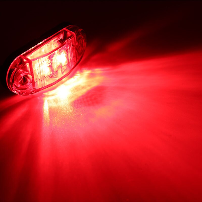 10pcs 12V 24V LED Side Marker Lights trailer External Lights Car Auto Truck Lorry camion Red Lamps accessories caravan