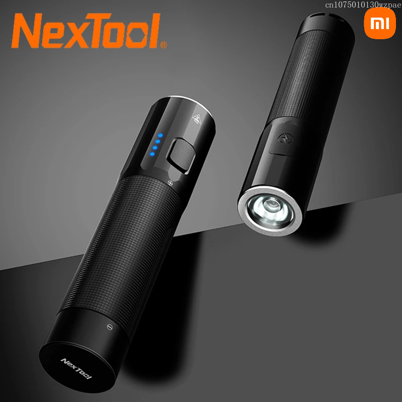 Xiaomi NexTool linterna de luz fuerte para exteriores 4500mAh luz LED linterna de luz directa impermeable 4 modos de iluminación banco de energía