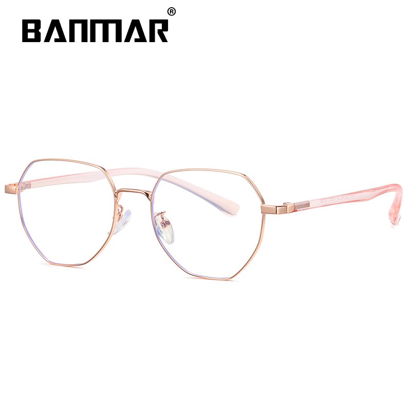 BANMAR-gafas para ordenador, antiluz azul, filtro que reduce la tensión ocular Digital, gafas de protección regulares para videojuegos, A2117: C3 ROSE GOLD