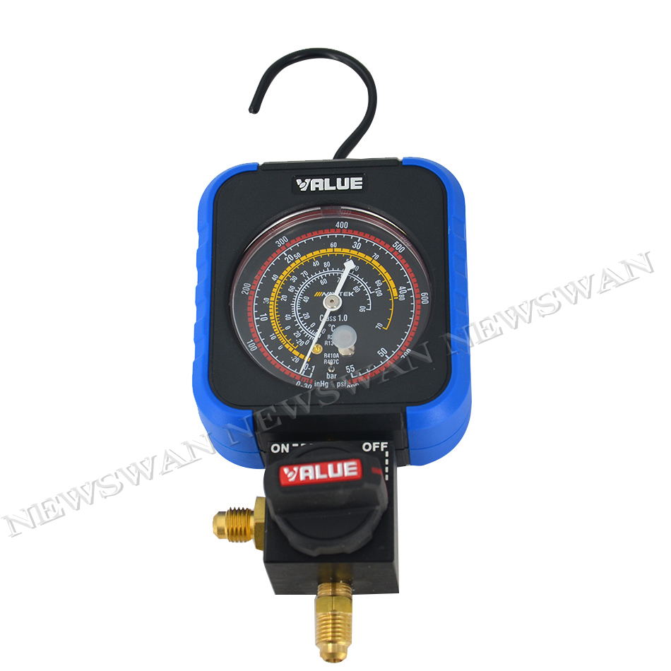 Vrm 1 grenrörsmätare luftkonditionering tryckmanometer 22 köldmedium fluorid enkelmätare  r134/r410 fluoreringsskala
