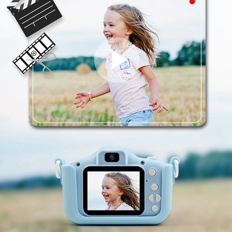 Usb Opladen Camera Digitale Dual Lens Kinderen Camera Cartoon Mini Hd Digitale Camera Speelgoed Mini Sport Kleine Slr