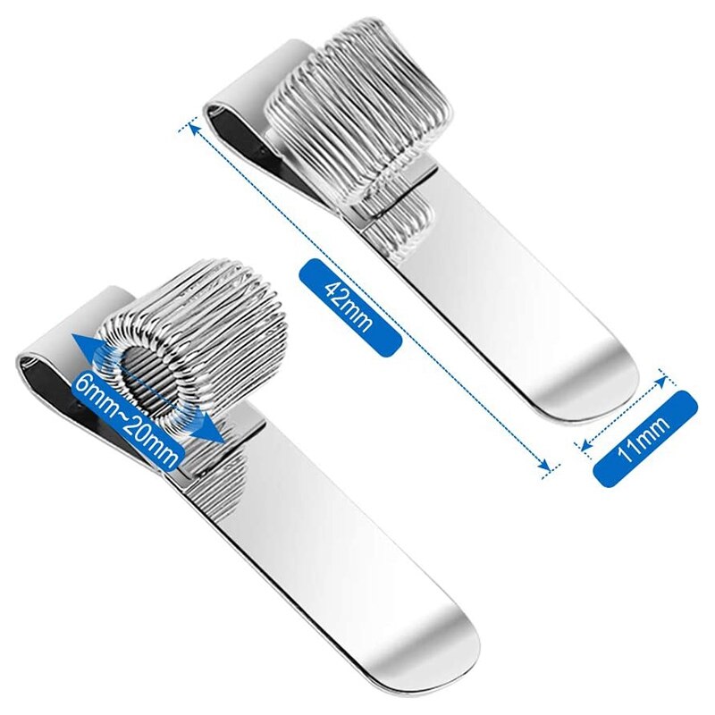 16Pcs Pen Clipboard Holder Spring Pen Loop Holder Clip Single Loop Pen Holder Clip for Notebook Home Office Pocket