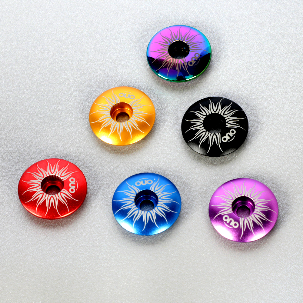 OUO CNC Mtb Power Cap 1 1/8 Headset Spacers Stem Top Cap Bolt 28.6mm Fork Spacer Bicycle Bridge Steering Column