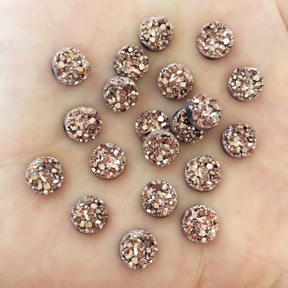 120 pcs AB Resin Bling Onregelmatigheid oppervlak Erts crystal 8mm Ronde plaksteen rhinestone Ornament DIY Wedding applicaties craft SW72 * 3