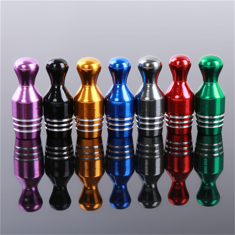 4 stk aluminium bullet bil lastebil deksel bowling dekk felg ventil hjulstamme caps bil-styling dekk cap