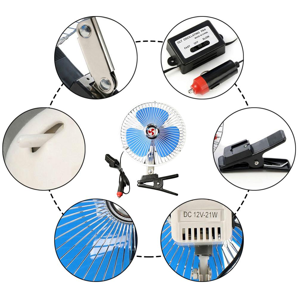 6 zoll Auto Elektrischen Ventilator Auto Elektrische Fan Lkw Elektrische Fan Mit Schalter 360 ° Drehung