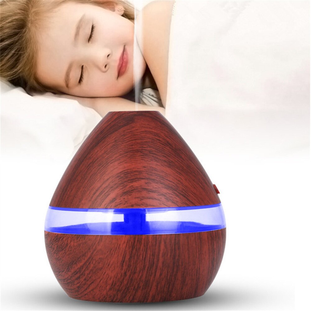 @ 300Ml Air Cool Mist Luchtbevochtiger Houtnerf Aroma Essentiële Olie Diffuser Led Aroma Aromatherapie Luchtbevochtigers Luchtreiniger Hogar