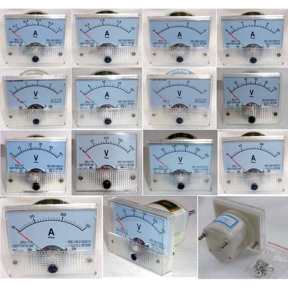 Ac Amperemeter Ac Voltmeter Analoge Panel Meter Ampèremeter 10mA-30A Voltmeter 5-500V