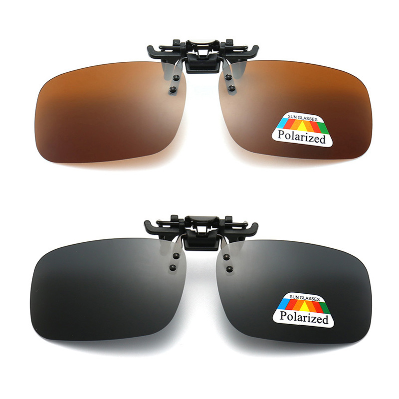 Polarized Clip Sunglasses Myopia Glasses Clip Driver Fishing Night Vision Myopia Clip-on Sun Shading Eyeglasses