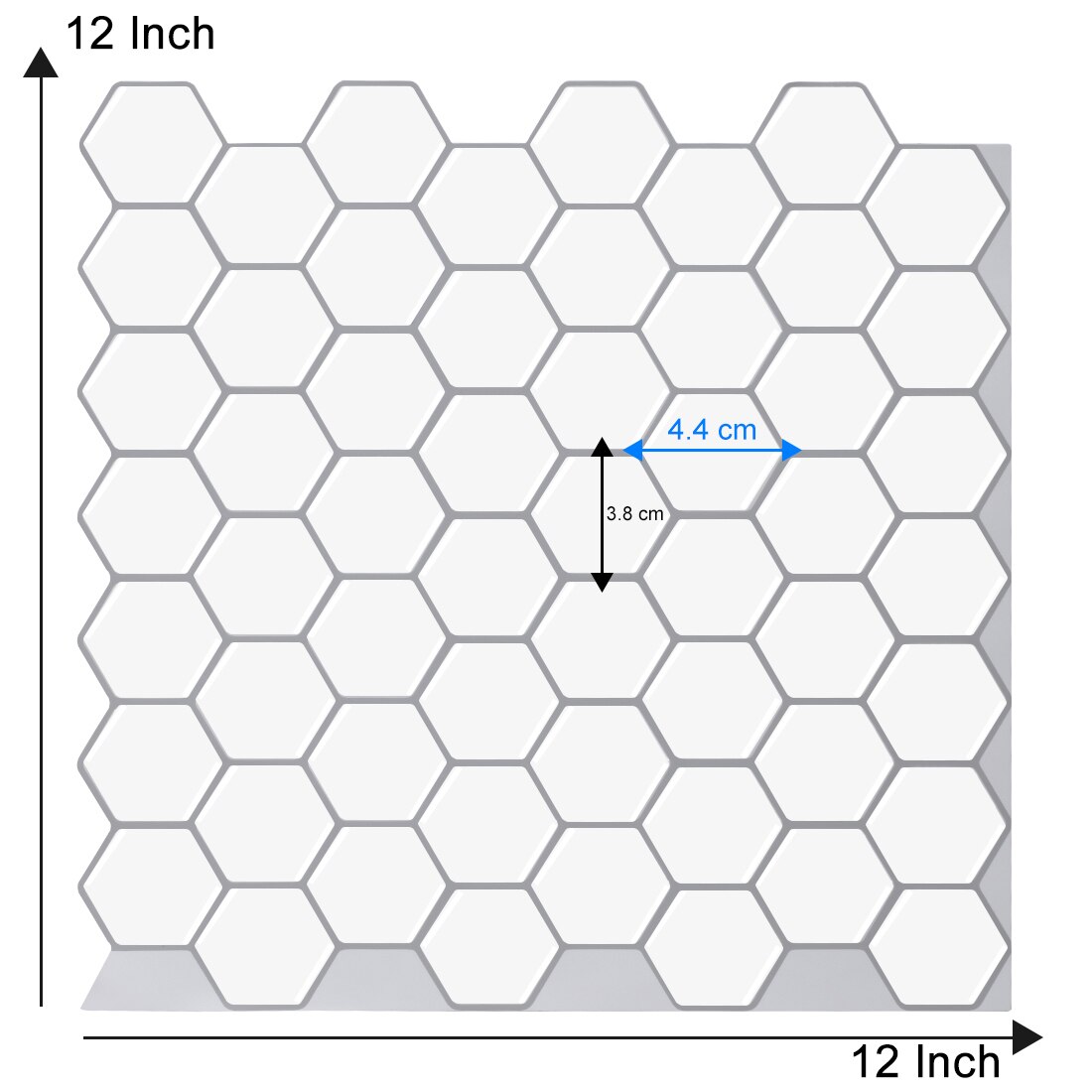 Casca e vara toalete backsplash impermeável e à prova de óleo decorações para casa fácil de instalar papel de parede telhas hexagonais: T80019