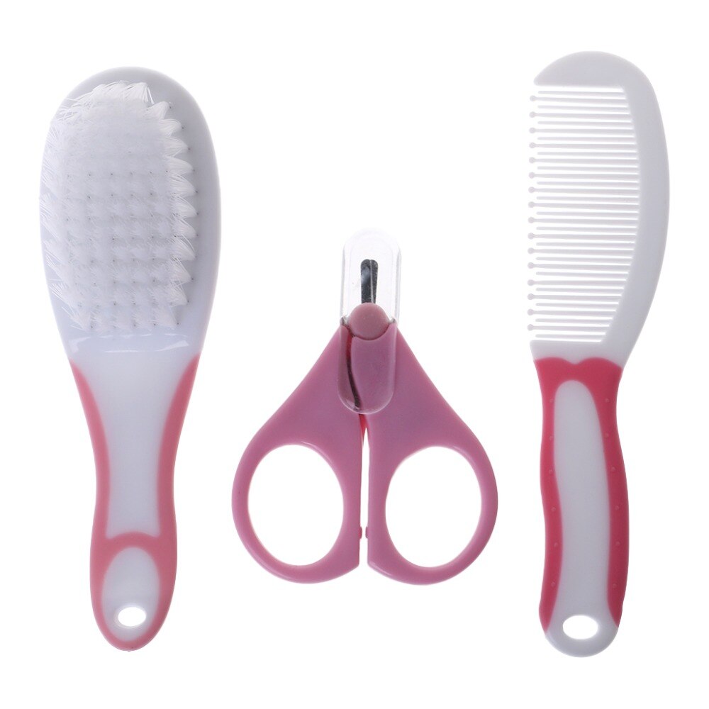 1 ensemble bébé toilettage brosse peigne ciseaux -né enfants soins infirmiers coupe-ongles coupe-ongles sûr Portable cheveux tête masse