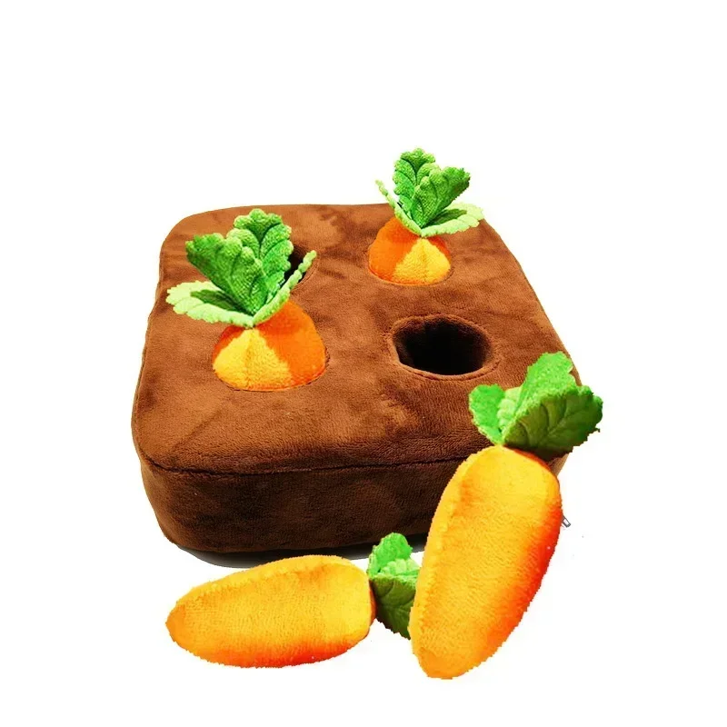 Jouets en peluche innovants pour animaux de compagnie, jouets interactifs pour chiens, polymères de carotte, champ végétal, radis nervuré: vert clair