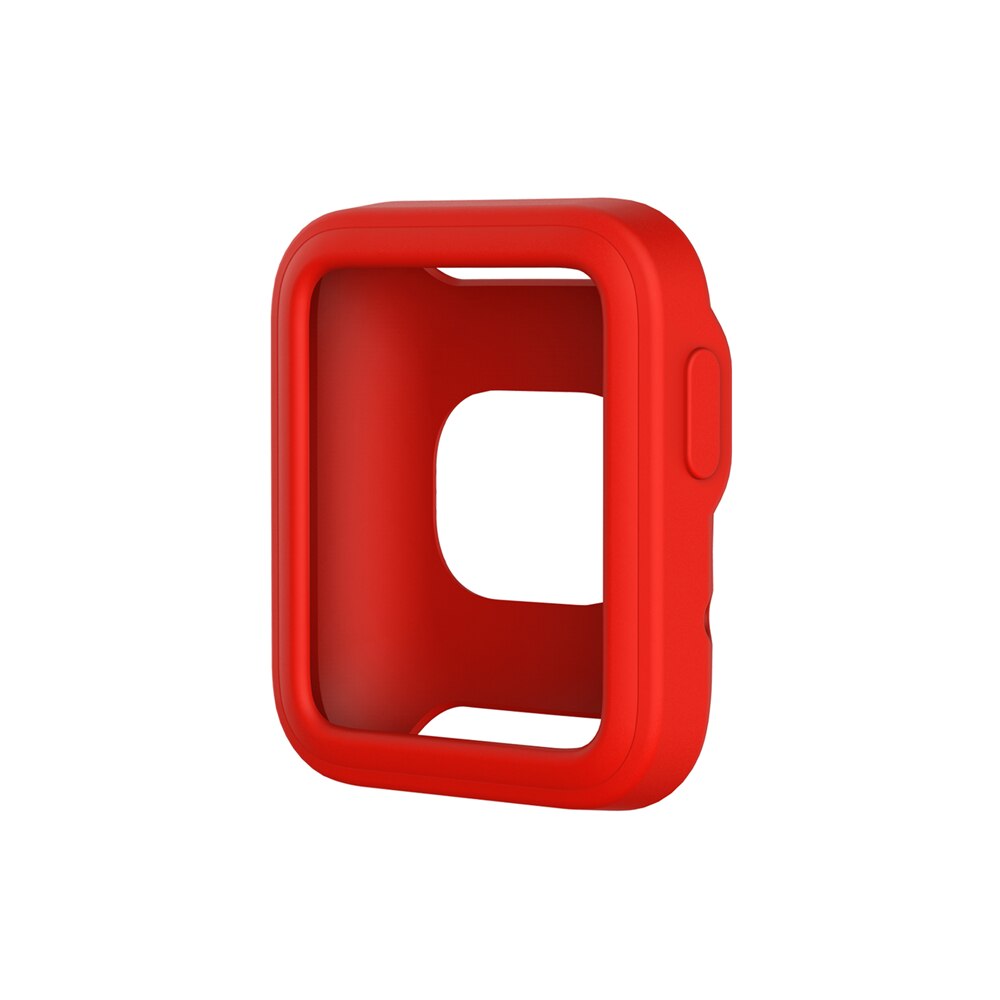 Funda protectora de silicona colorida para Xiaomi Mi Lite Watch / Redmi Smart Watch, carcasa protectora suave antiarañazos de borde completo: red