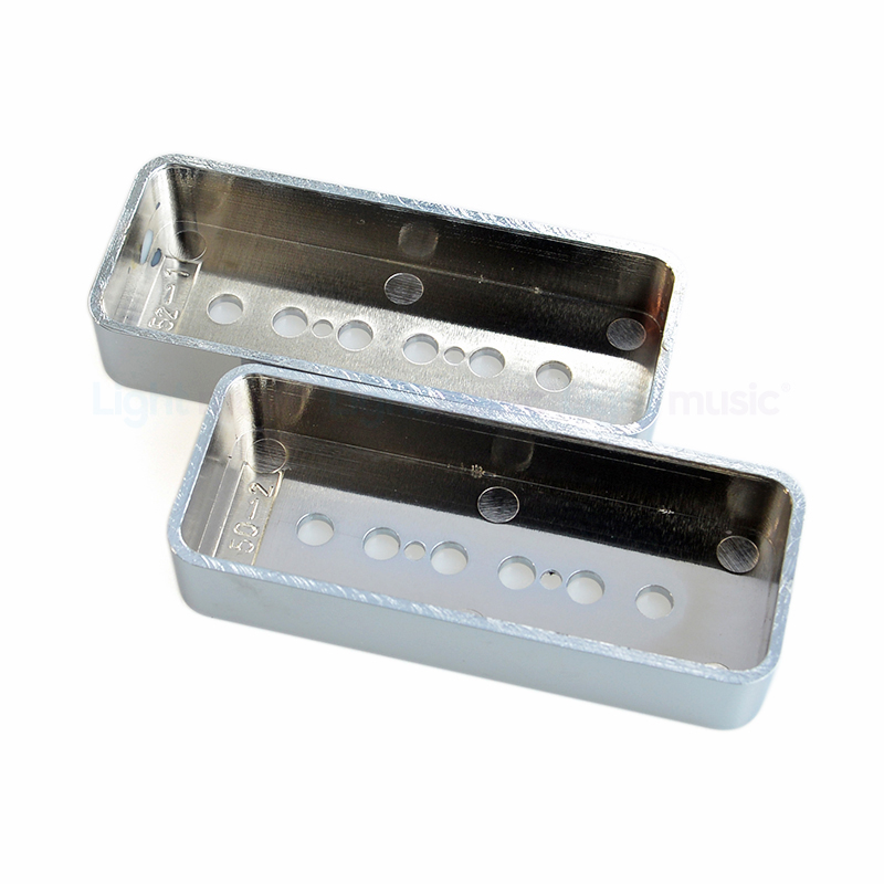 1 Set of 2pcs Silver P90 Soapbar Pickup Cover 50/52mm For LP Style Electric Guitar Parts