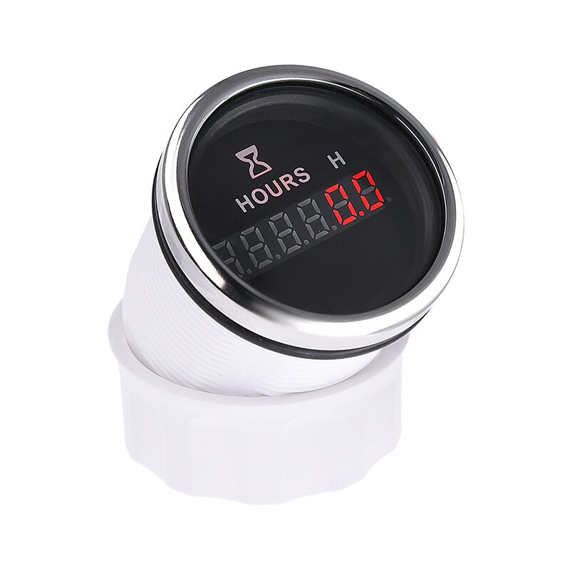 Universel 52mm bateau sablier étanche heures mètres temps jauges pour Marine voiture moto Yacht 9-32V rouge rétro-éclairage