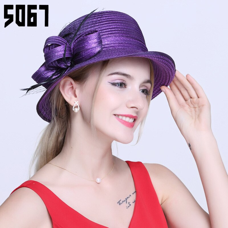 Lady Fedoras Hat Girl Summer Organza Cap Version D... – Grandado