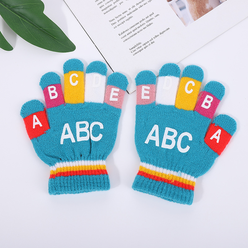 0-10 Jaar Winter Kids Meisjes Jongen Zachte Volledige Vinger Cover Magic Handschoenen Dikke Warme Wanten Handschoen Voor Kinderen