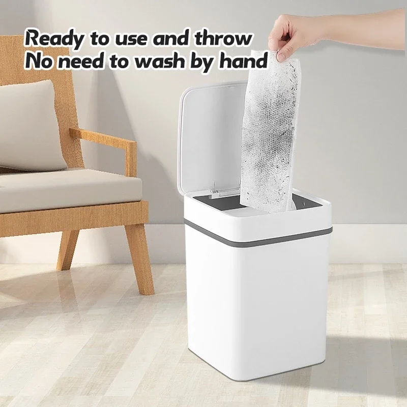 Electrostatic Flat Mop Rotatable Wash-free Disposable Mopping Cloth Wet&Dry Dual-use Dust Removal for Household Floor Cleaning