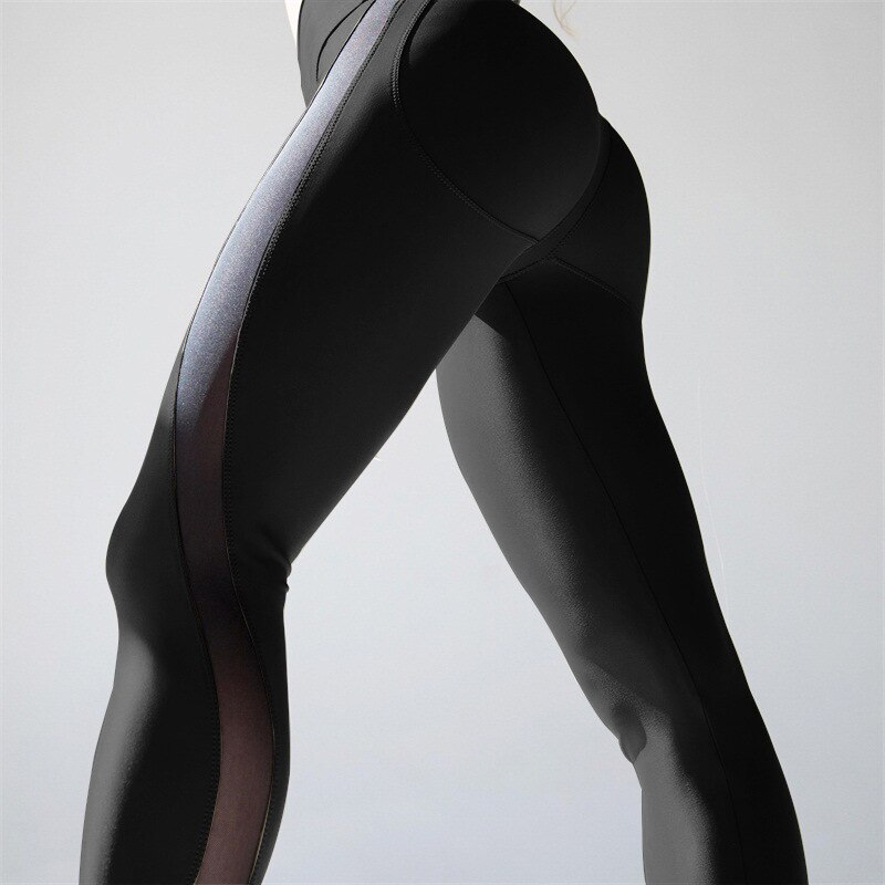 Women Sport Leggings Yoga Pants Black High Waist Elastic Running Fitness Slim Sport Pants Gym Leggings for Women Trousers