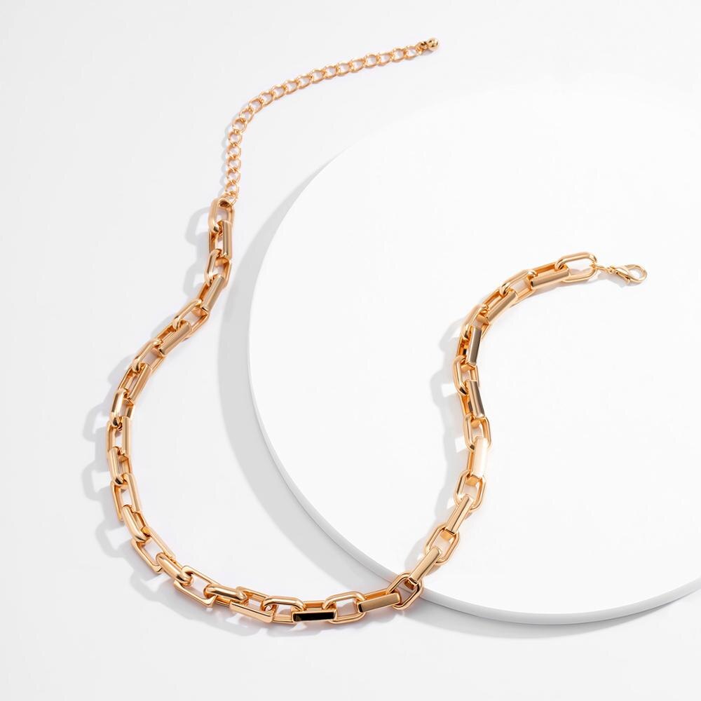 Kubanischen U Verknüpfung Kette Halskette Frauen ErkläSprosse Collares Punk klobig Schwere Metall Halsband Halskette Hals Schmuck