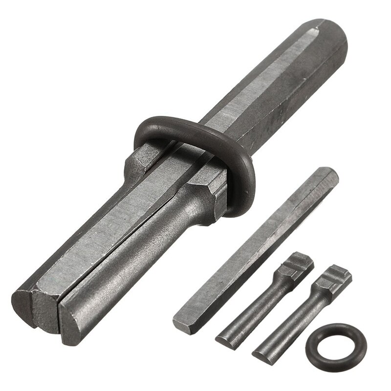 Detaljhandel 7 sett steinsplitter 5/8 tommers metallplugger kiler og fjær shims betong stein splitter håndverktøy: misligholde tittel
