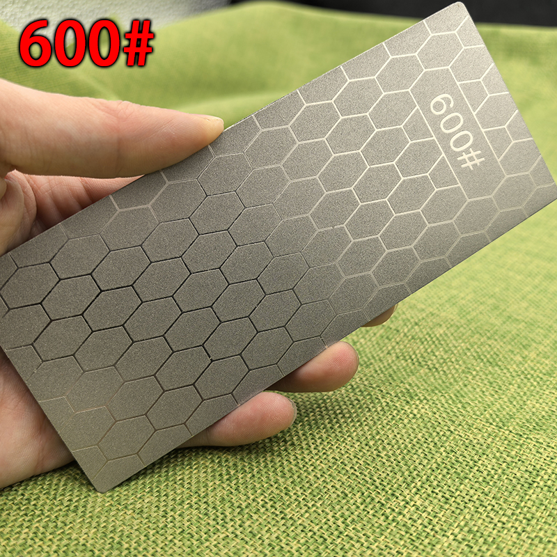 Piedra de afilar de diamante en forma de panal para cocina, esmeril de un solo lado, tipo panal, herramientas de afilado de tijera Manual para el hogar, 1 ud.: Verde militar