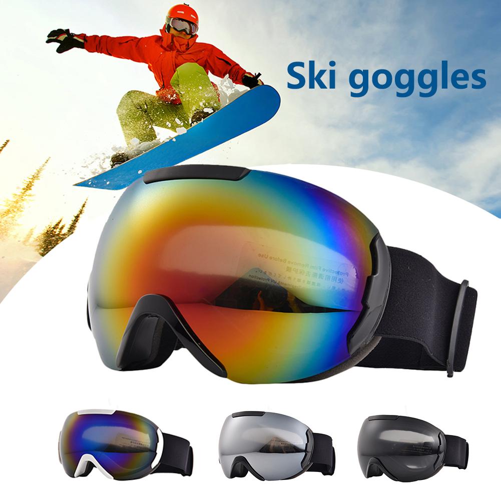 Skidglasögon snowboard sportglasögon uv-skyddande dubbelskiktad skidåkning bergsklättring stora glasögon med anti-im för herr dam