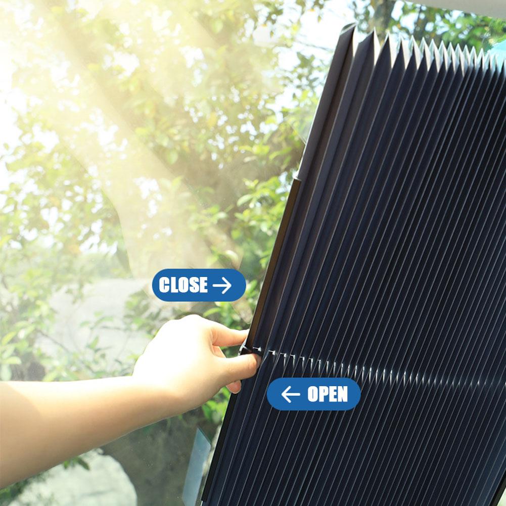 Car Windshield Sun Shade Automatic Foldable Retractable Sun Visor Shield For Front Window Telescopic UV Keep Cool Universal