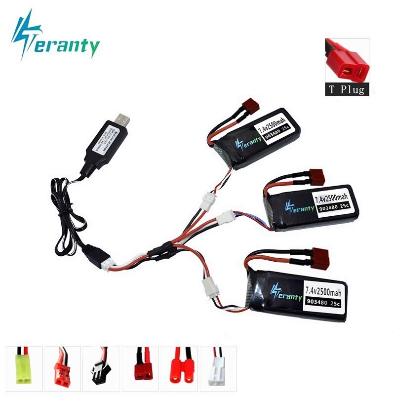 2s 7.4v battery Charger Sets for Syma X8C X8W X8G X8 RC Quadcopter Parts for 12428 12423 RC Car Parts 7.4v 2500mAh Lipo battery