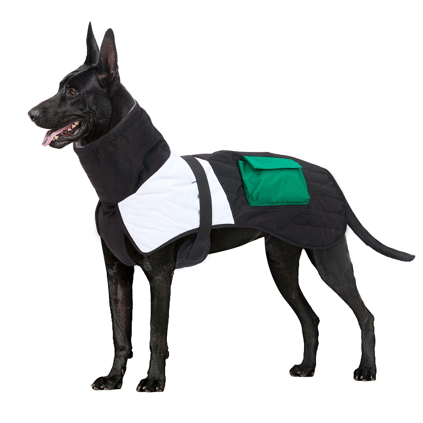 Winter Große Hund Kleidung Dicke Warme Dobermann Deutsch Schäfer Mittel groß Hunde Baumwolle gefütterte Kleidung Unten Jacke Haustier Liefert: Schwarz / XL