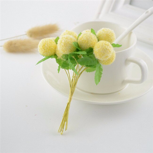 10 Pcs Mooie Schuim Bal Pompom Kunstmatige Nep Fruit Berry Bloem Voor Thuis Bruiloft Diy Guirlande Decoratie Geschenkdoos Bloemen speelgoed: 2