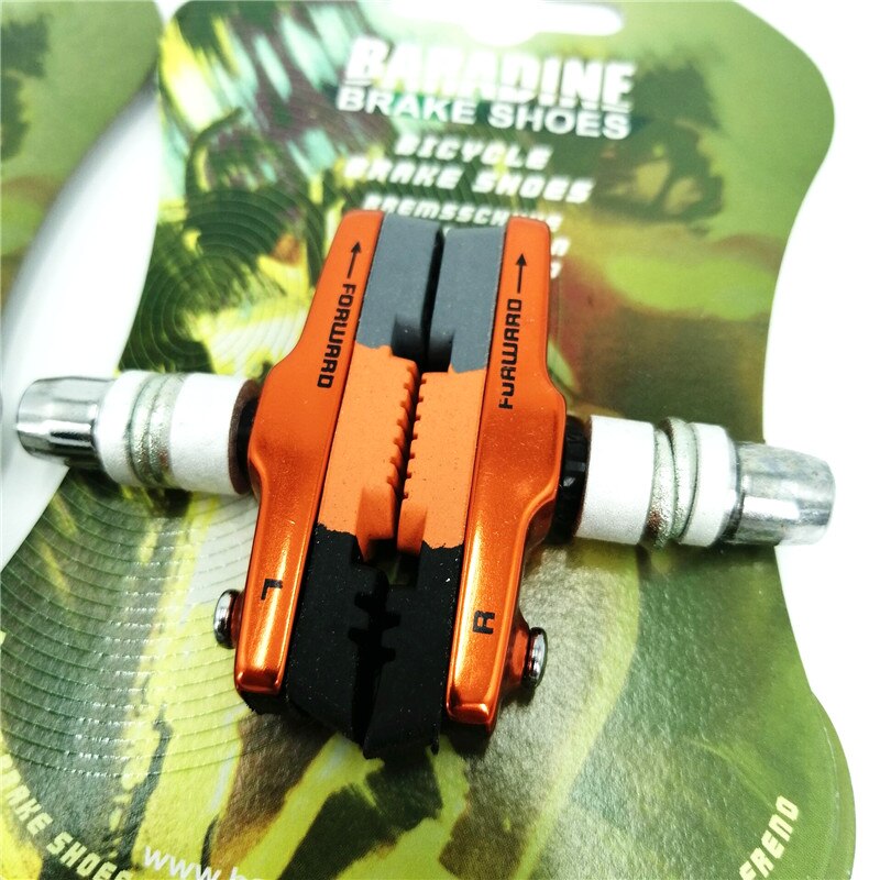 Folding Bike V Brake Caliper Shoe Set Brompton-Birdy Brake Shoe Bicycle V Brake Shoes: Orange