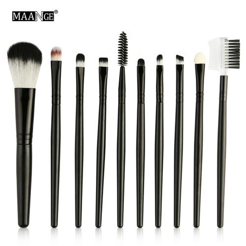 Portátil 10 unids/set maquillaje de ojo cepillo de sombra delineador frente Kit de herramienta de las mujeres ojo maquillaje cosméticos: 6pcs