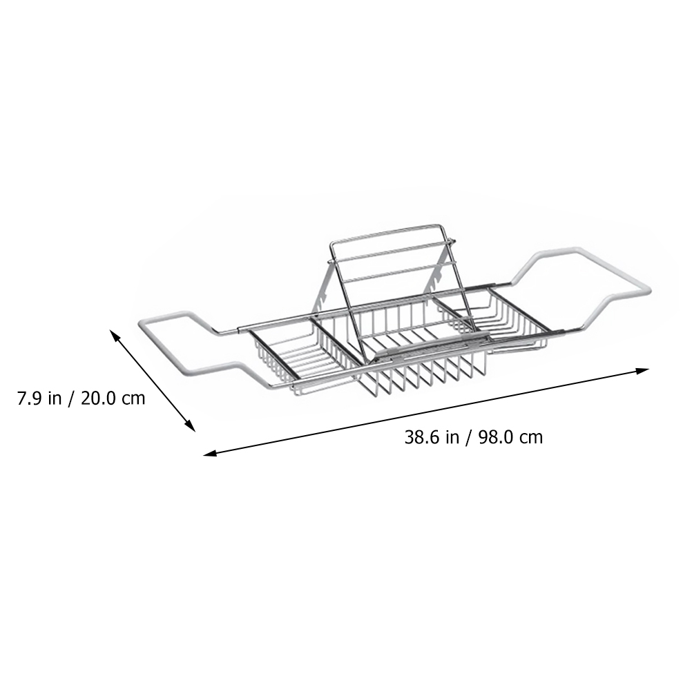Telescopic Bathtub Rack Stainless Steel Bath Basin Rack Bathroom Bathtub Tray