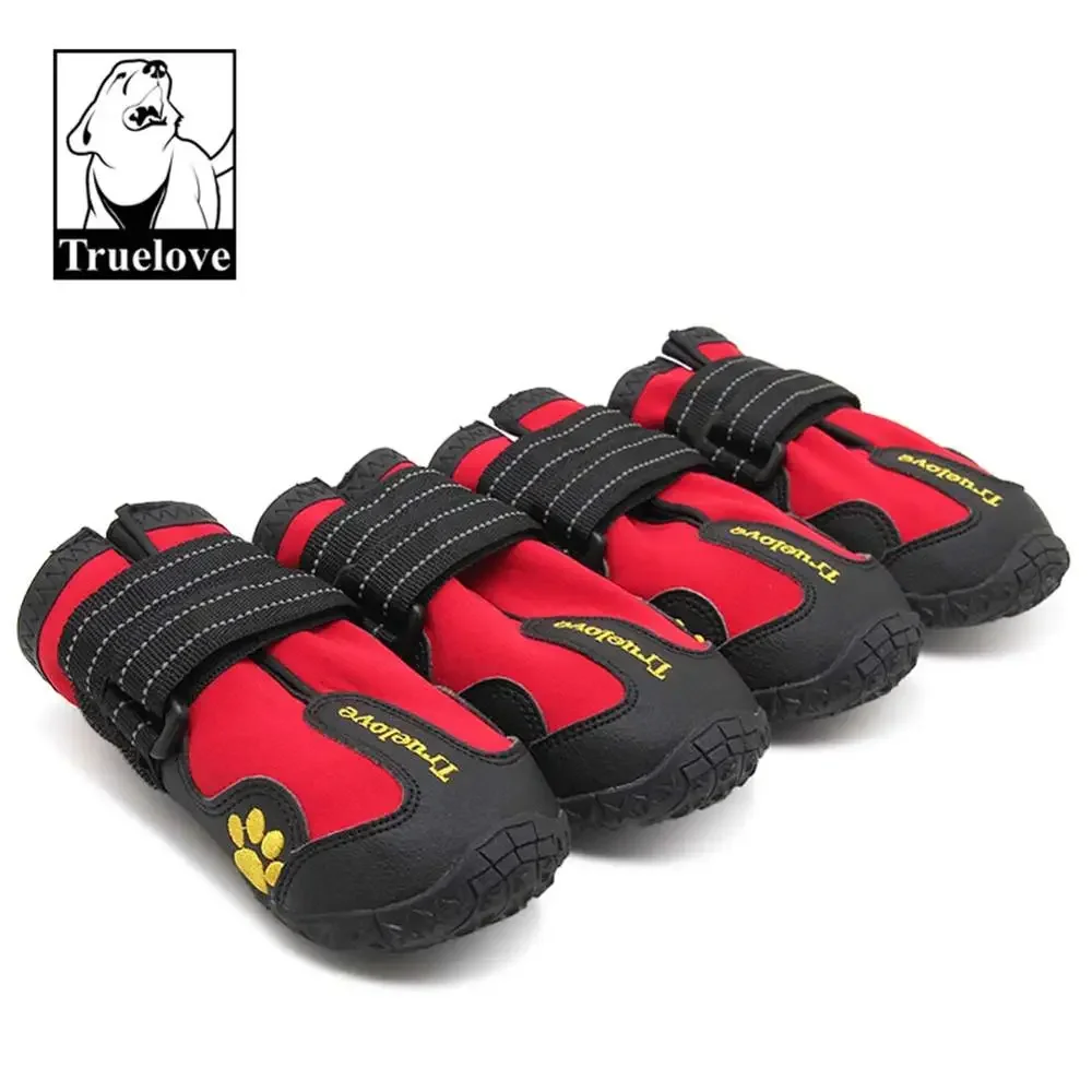 Truelove Scarpe Impermeabile anti-slittamento Stivali Da Pioggia Neve Calda Riflettente per ottavino Medio Grande animale domestico Formazione Sportiva TLS3961: 2-(widest-4.0CM) / rosso