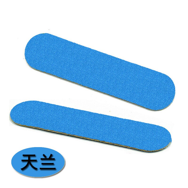 Limes à ongles jetables, 100 pièces, papier de verre en bois pour manucure, Double face, petit tampon à ongles: Blue