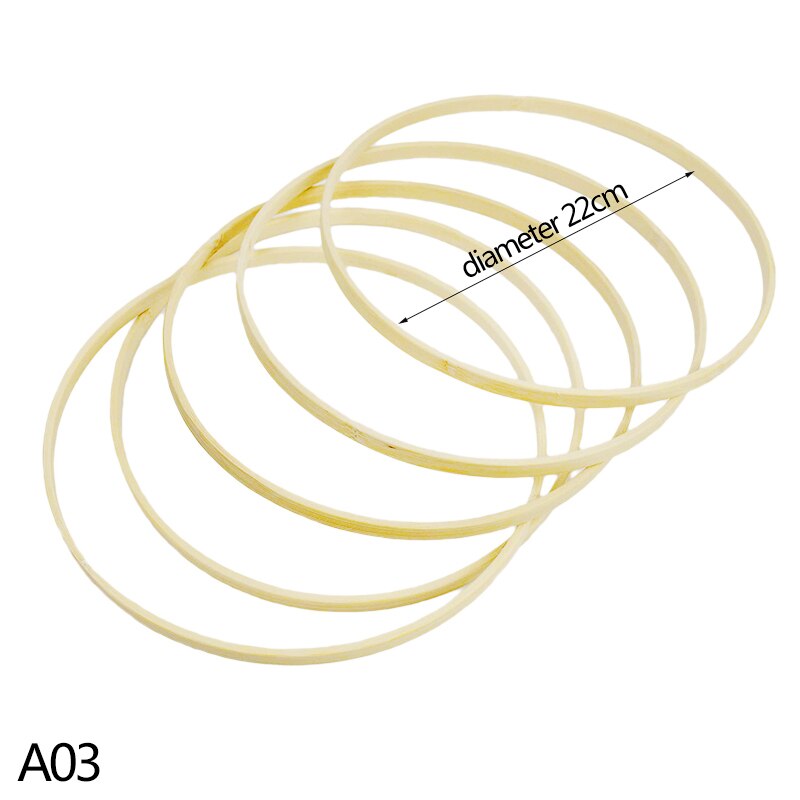 5Pcs Wooden Bamboo Floral Hoop Wreath DIY Macrame Craft Wall Hanging Hoop Ring For Christmas Easter Wedding Party Decoration: A03-22CM