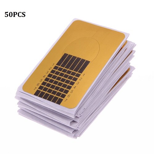 50pcs Nail Forms Supplies Tools Nail Extension Nail Form for Nails Art Acrylic UV Gel Extension Forms: e