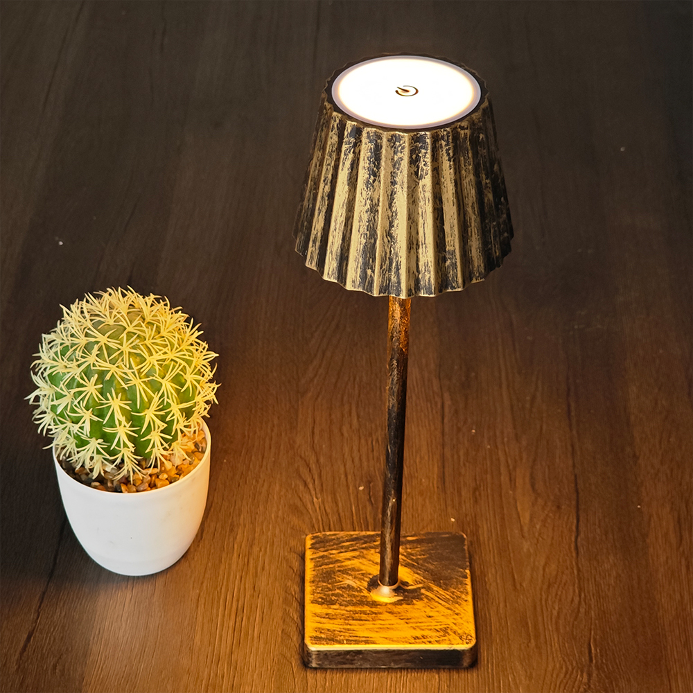 Lámpara de escritorio LED inalámbrica, lámparas de mesa inalámbricas con Control táctil, recargable por USB, luces de ambiente con atenuación continua de 3 colores